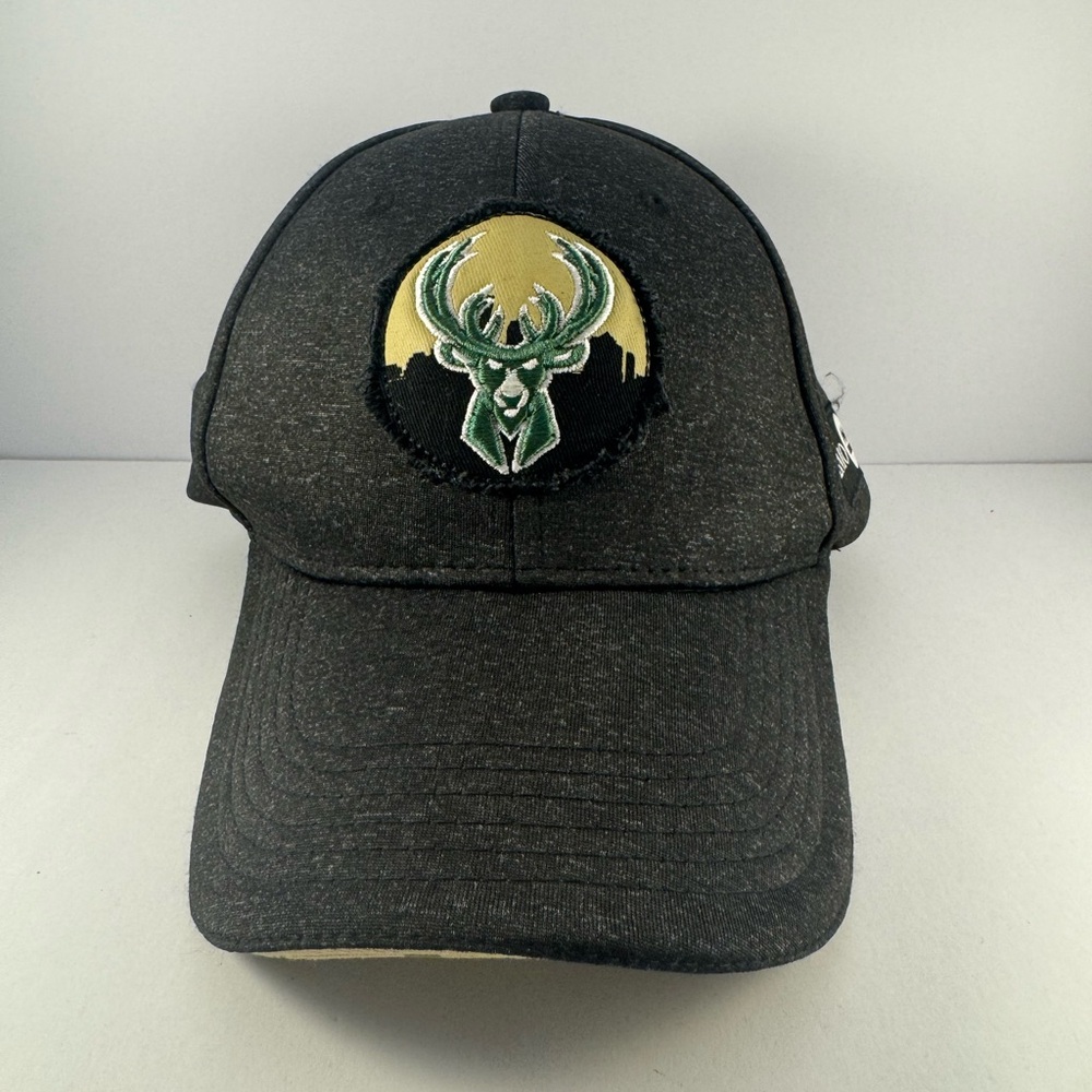 Milwaukee Bucks Hat Cap Snapback Melonwear Gray Fear the Deer BMO‎ Adjustable
